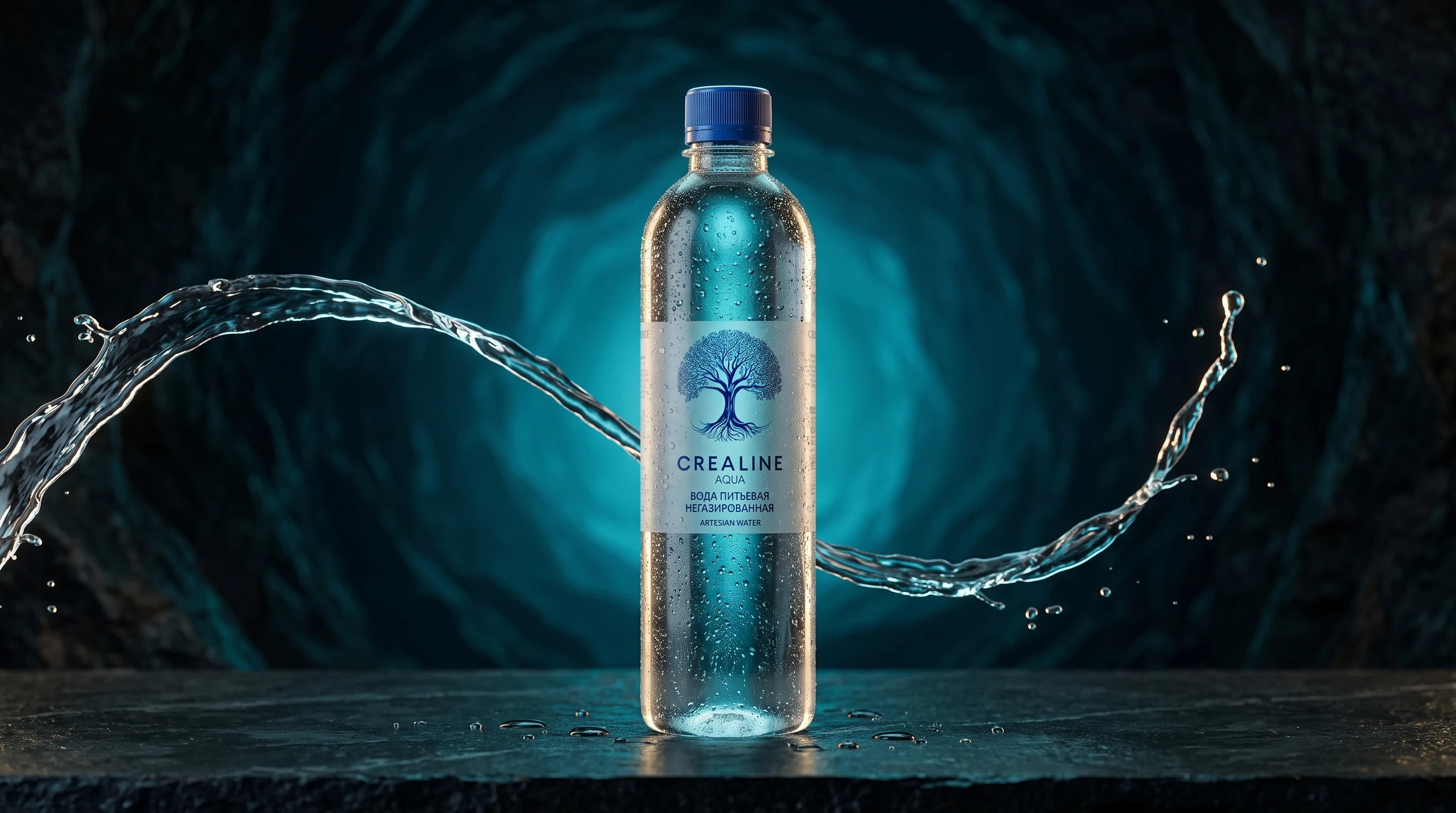 Артезианская вода CREALINE AQUA из скважины 165 метров